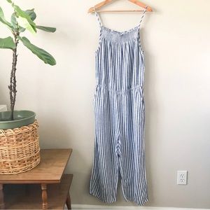 Old Navy Striped Linen Blend Jumpsuit/Romper w/ Pockets